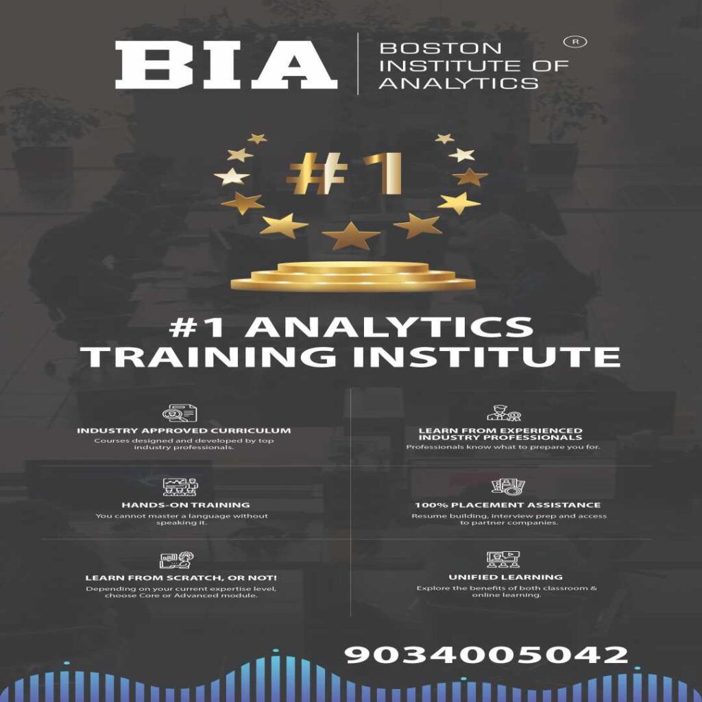 Boston Institute of Analytics (BIA) is globally recognized as a premier training institution specializing in data science